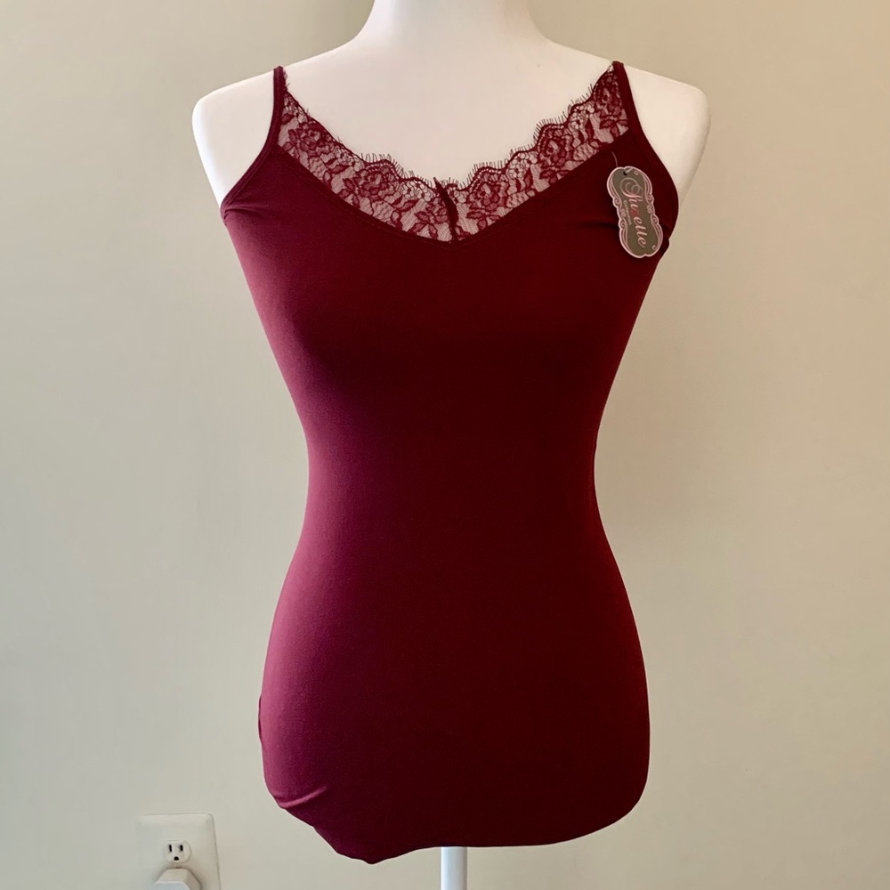 Suzette seamless wine camisole top